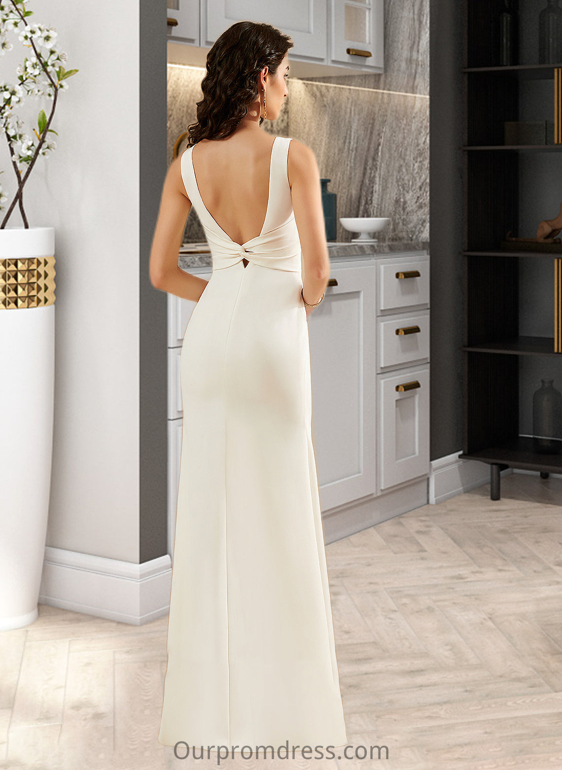 Izabelle Trumpet/Mermaid Floor-Length Wedding Dress HDP0013762