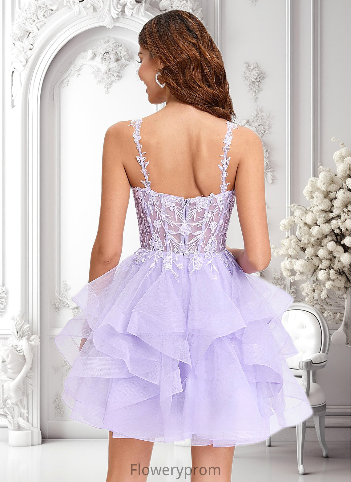 Nicole Ball-Gown/Princess Sweetheart Short Tulle Homecoming Dress HDP0025677