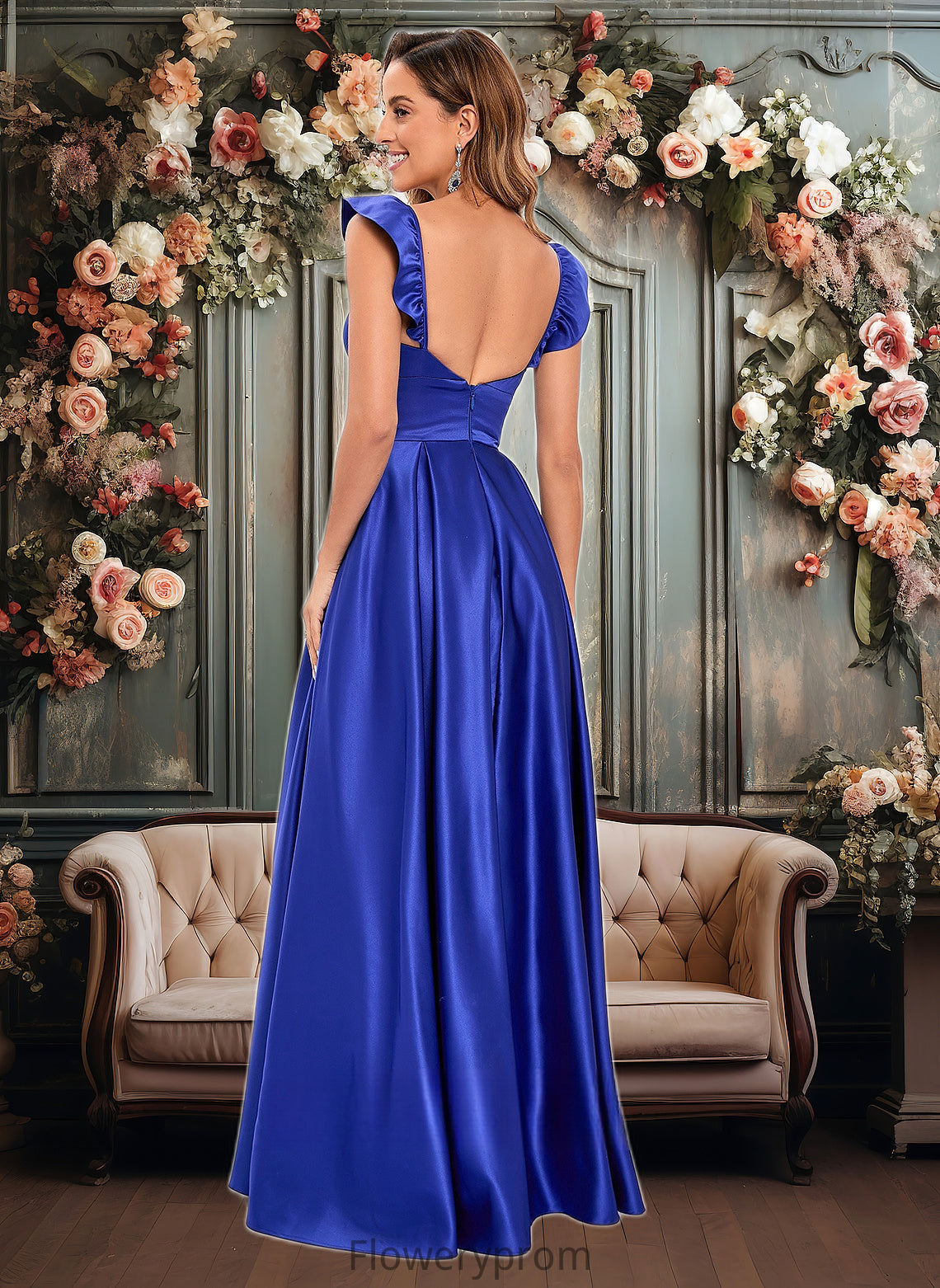 Cassandra Ball-Gown/Princess Sweetheart Floor-Length Satin Prom Dresses HDP0025859