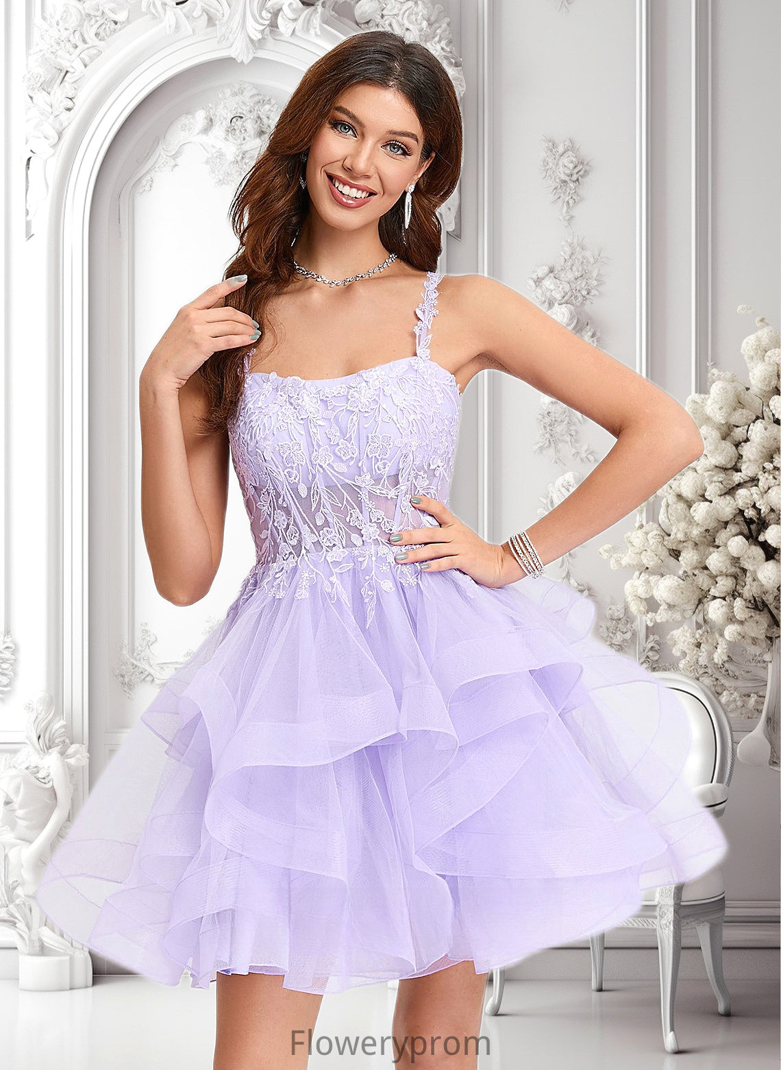 Nicole Ball-Gown/Princess Sweetheart Short Tulle Homecoming Dress HDP0025677