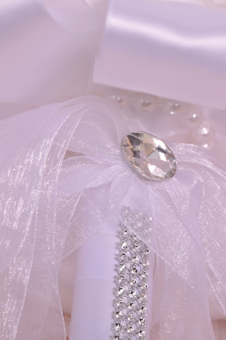 Delicate Round Foam/Ribbon/Rhinestone Bridal Bouquets