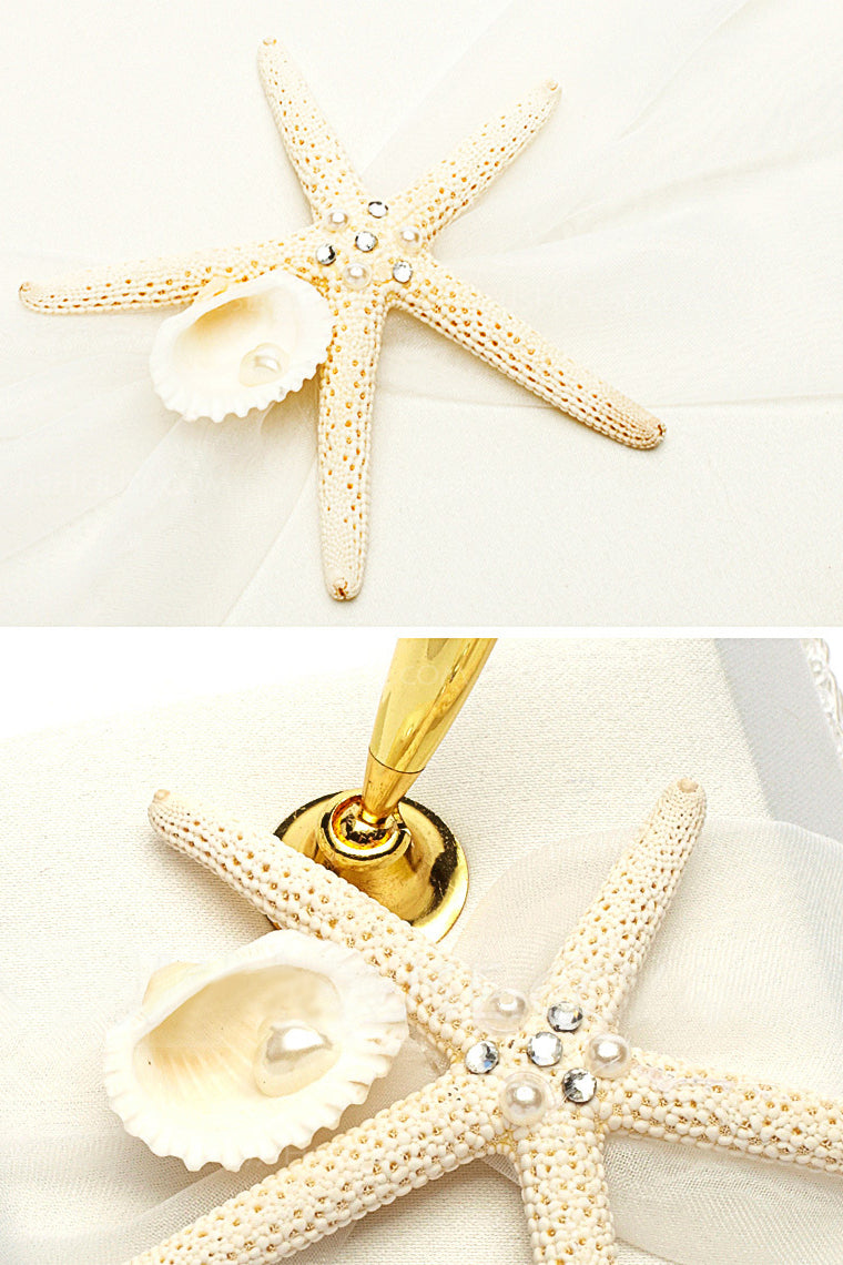 Starfish And Seashell Guestbook & Pen Set