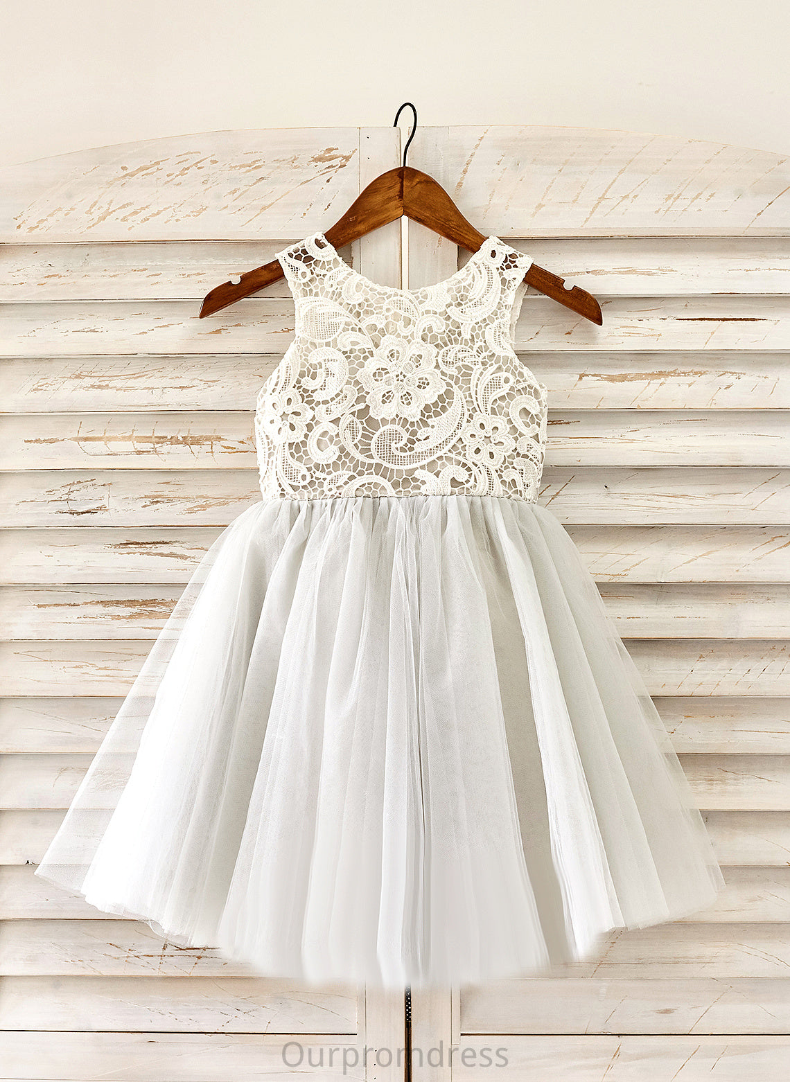 Sleeveless Tulle Flower Scoop Flower Girl Dresses Maliyah - Neck With Girl Knee-length A-Line Lace Dress