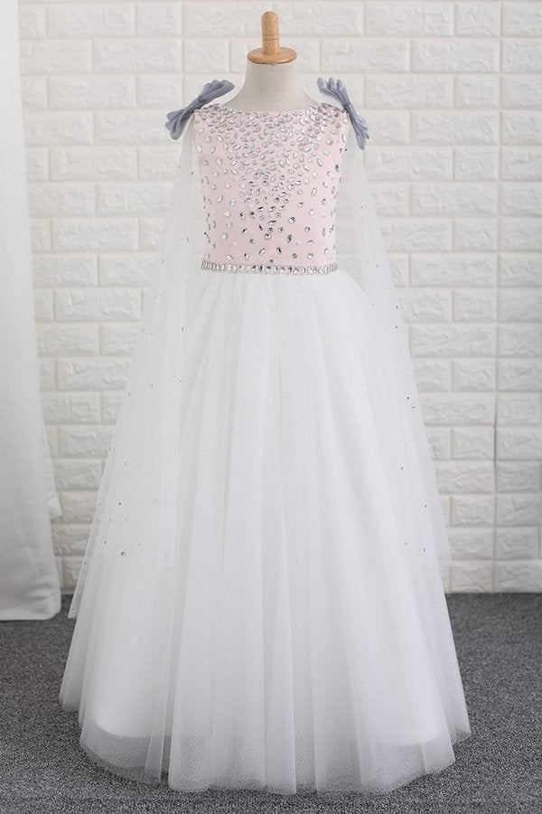 2024 Flower Girl Dresses Scoop With Beading A PBJ8F9YP