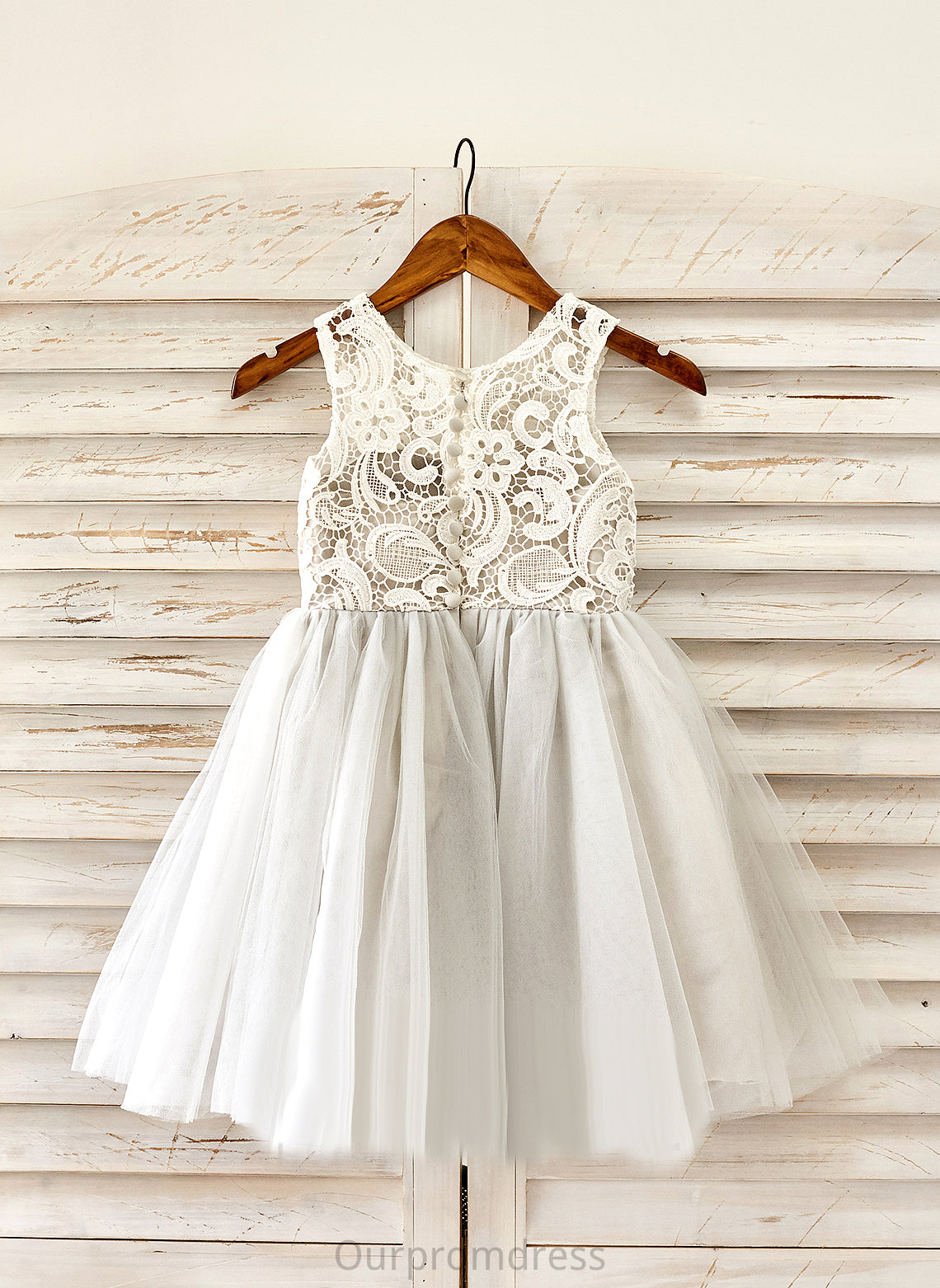 Sleeveless Tulle Flower Scoop Flower Girl Dresses Maliyah - Neck With Girl Knee-length A-Line Lace Dress