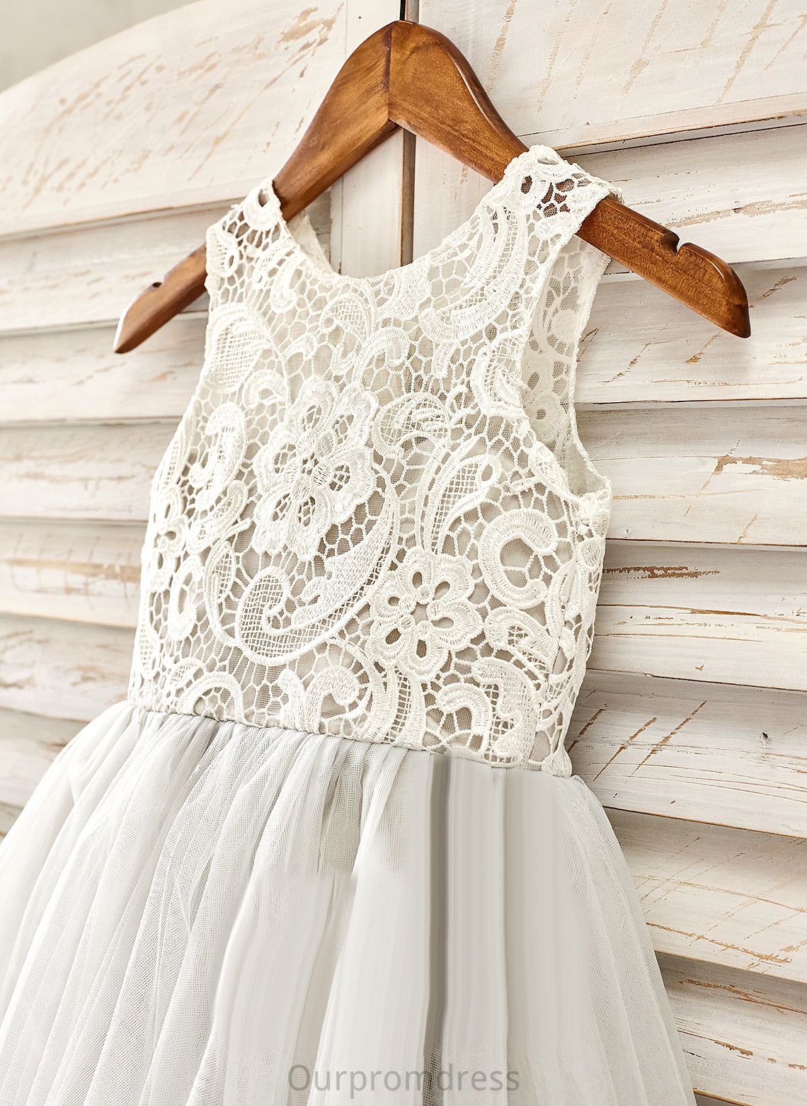 Sleeveless Tulle Flower Scoop Flower Girl Dresses Maliyah - Neck With Girl Knee-length A-Line Lace Dress