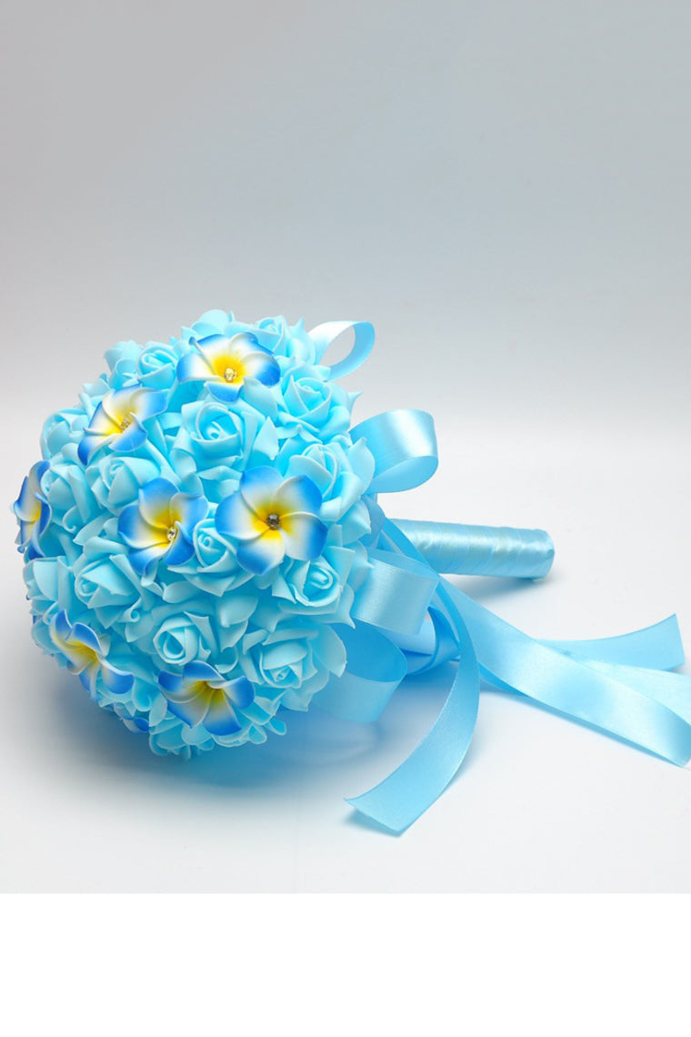 Sweet Round Foam/Ribbon Bridal Bouquets