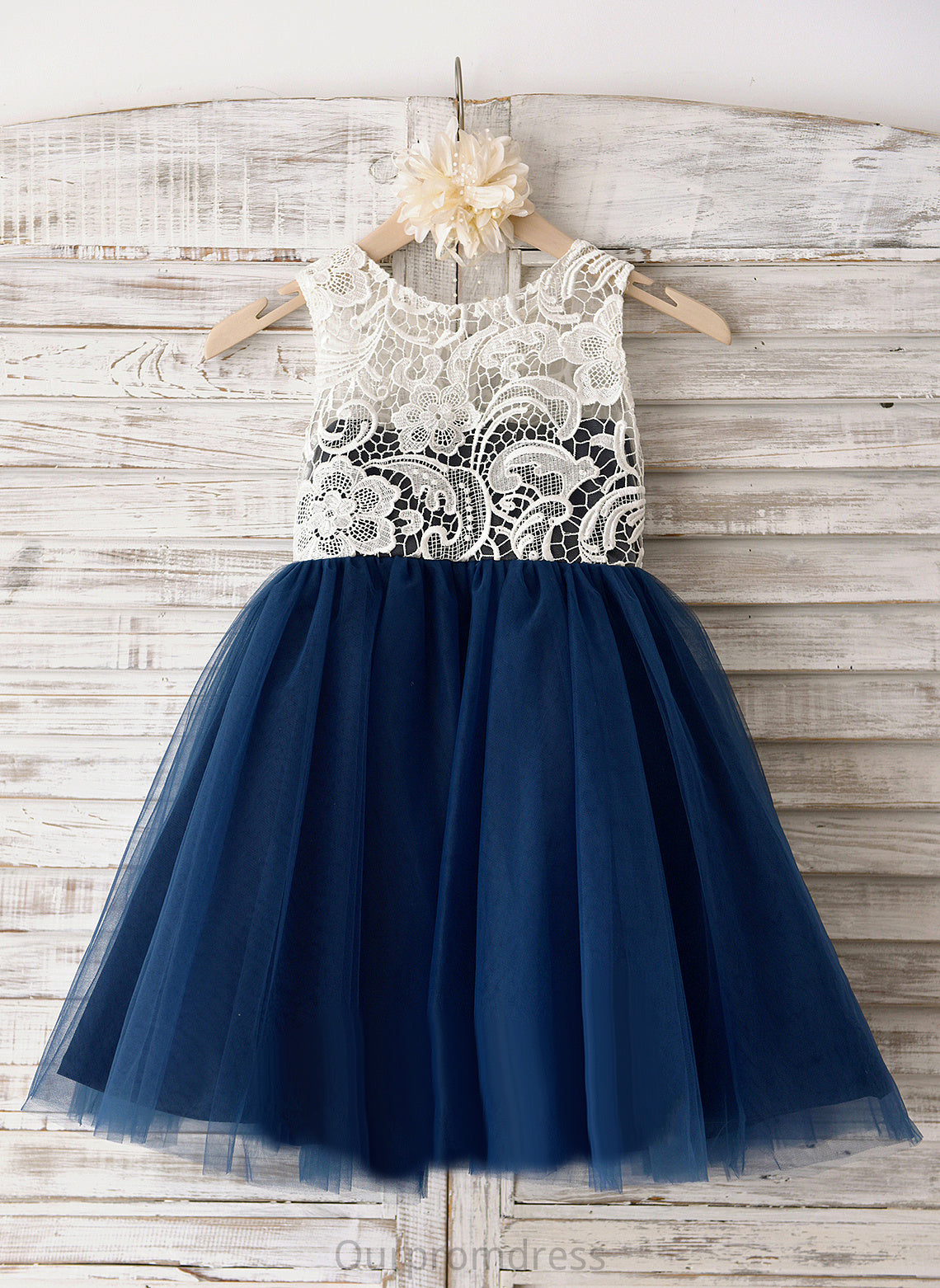 Sleeveless Tulle Flower Scoop Flower Girl Dresses Maliyah - Neck With Girl Knee-length A-Line Lace Dress