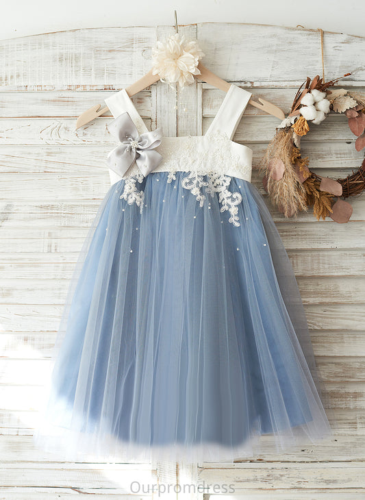 - Dress Flower Tulle/Lace Girl Sleeveless Knee-length Straps Dana Flower Girl Dresses A-Line