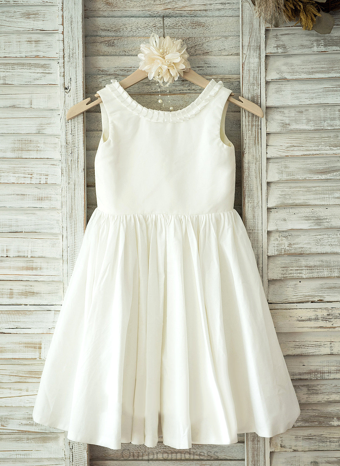 Flower - Knee-length Flower Girl Dresses Shaniya Dress Scoop Neck Cotton A-Line/Princess Girl Sleeveless