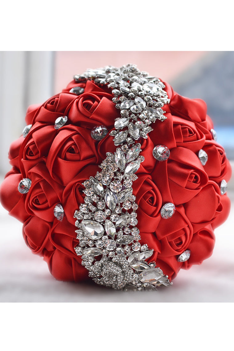 Nice Round Satin Bridal Bouquets