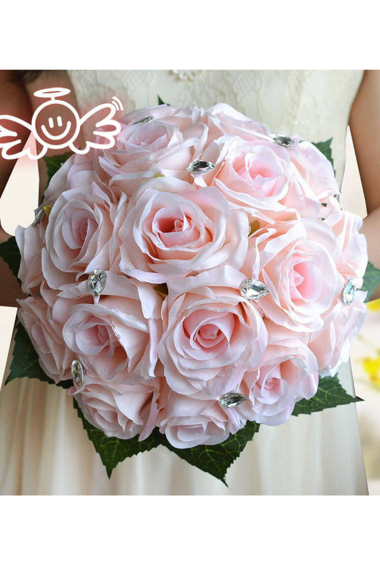 Lovely Round Satin Bridal Bouquets