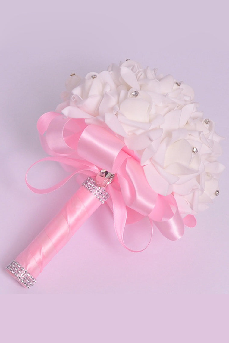 Attractive Round Foam/Ribbon Bridal Bouquets