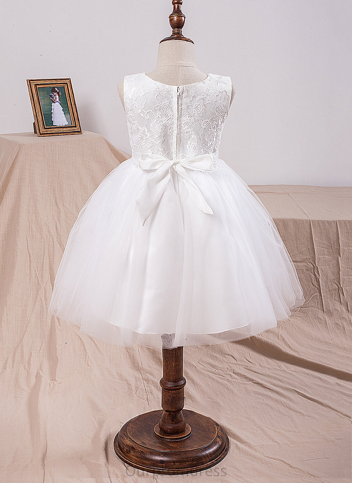 Sleeveless Tamara Dress Neck Flower Girl Dresses Flower Scoop With Ball-Gown/Princess Knee-length Girl - Bow(s) Tulle/Lace