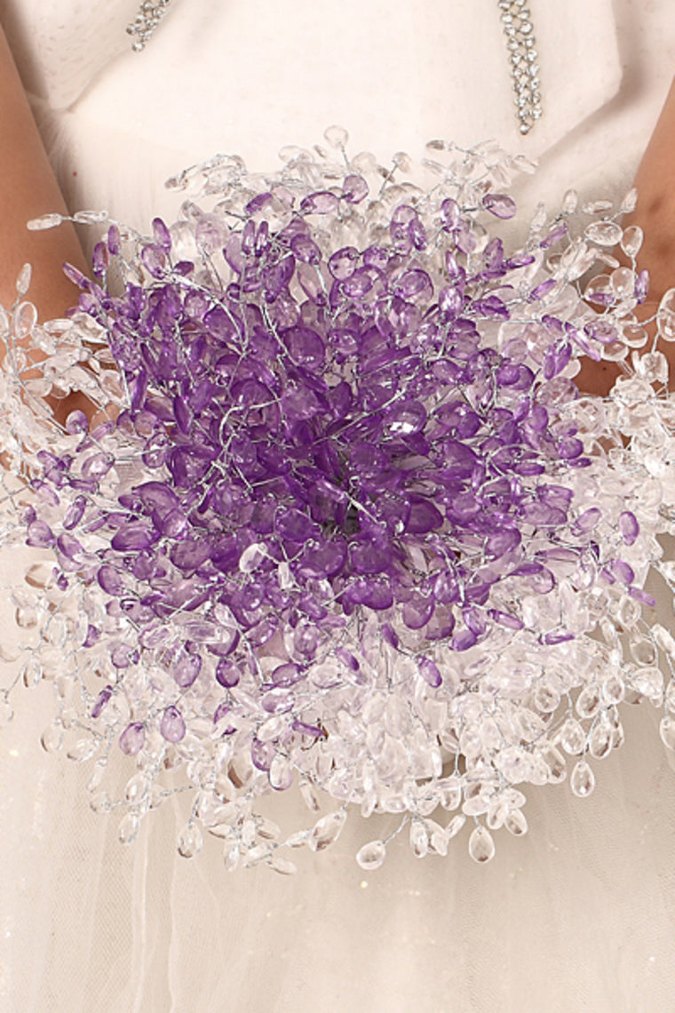 Wedding Bouquet Popular Violet Wedding Bride Bridesmaid Holding Flowers Noble And Elegant (20*21cm)