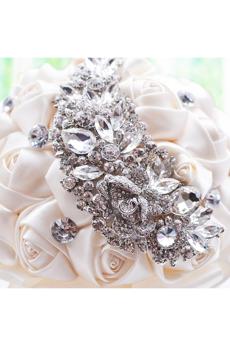 Nice Round Satin Bridal Bouquets