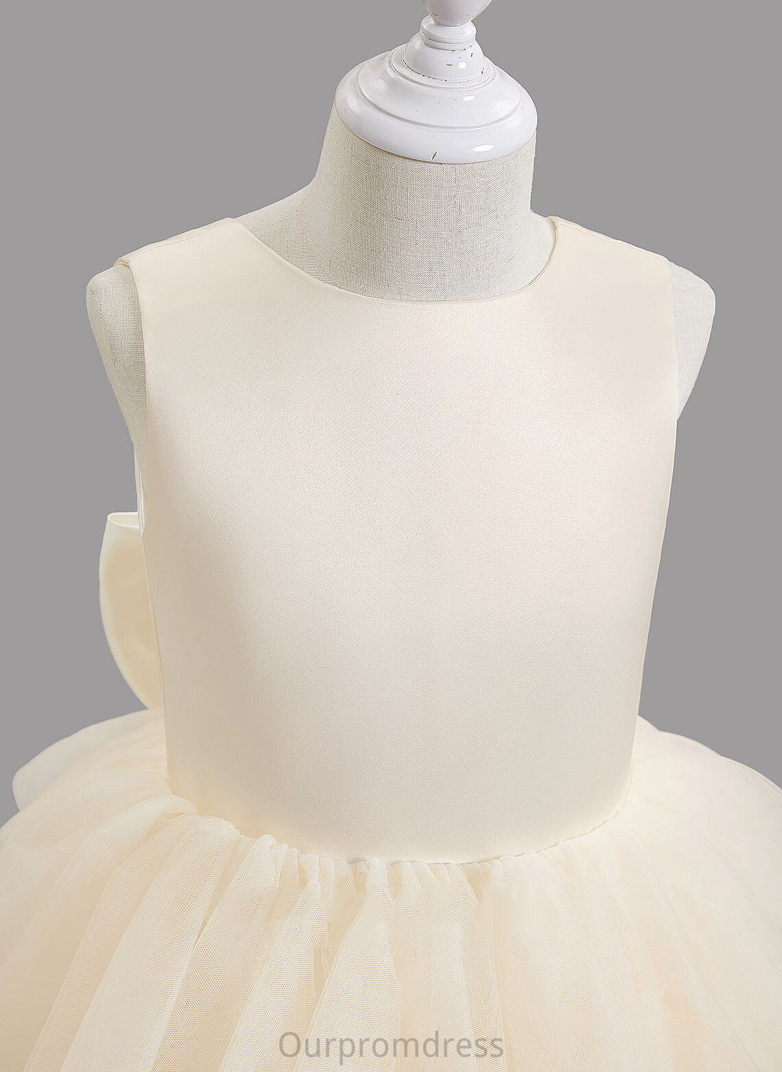 Brylee Girl Floor-length Sleeveless - Dress Flower Girl Dresses Flower Satin/Tulle Scoop Neck Ruffles/Bow(s) Ball-Gown/Princess With