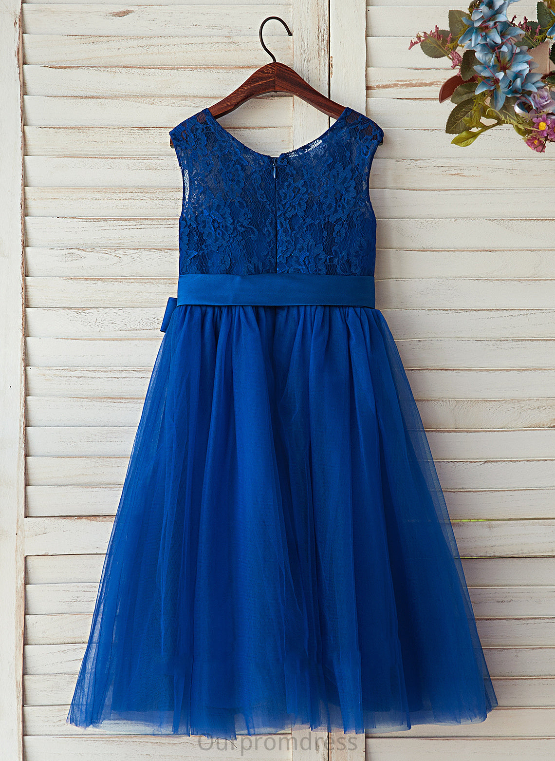 Flower Sleeveless Flower Girl Dresses Scoop Cornelia Tea-length - Dress Satin/Tulle/Lace Neck Girl A-Line