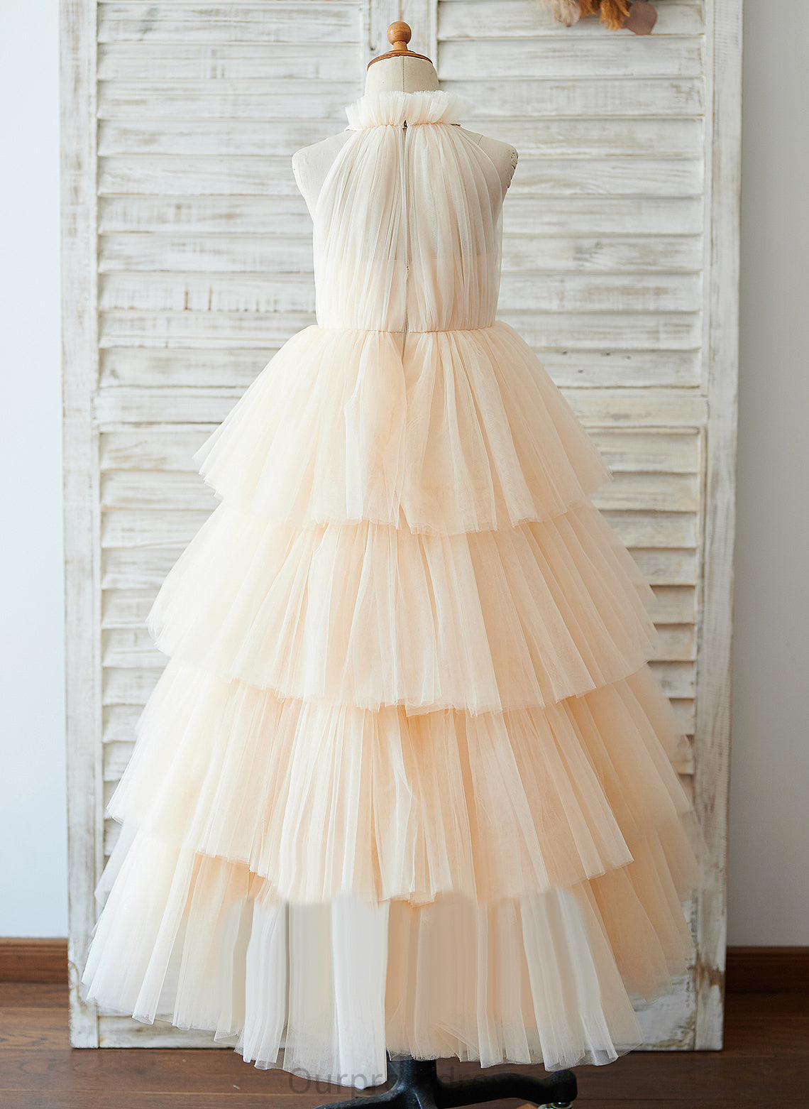 - Tulle Flower Girl Dresses Mckenzie Ball-Gown/Princess High Flower Neck Floor-length Girl Dress Sleeveless