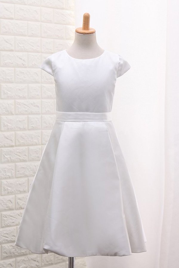 2024 New Arrival Scoop A Line Flower Girl Dresses Satin PQB86PHG