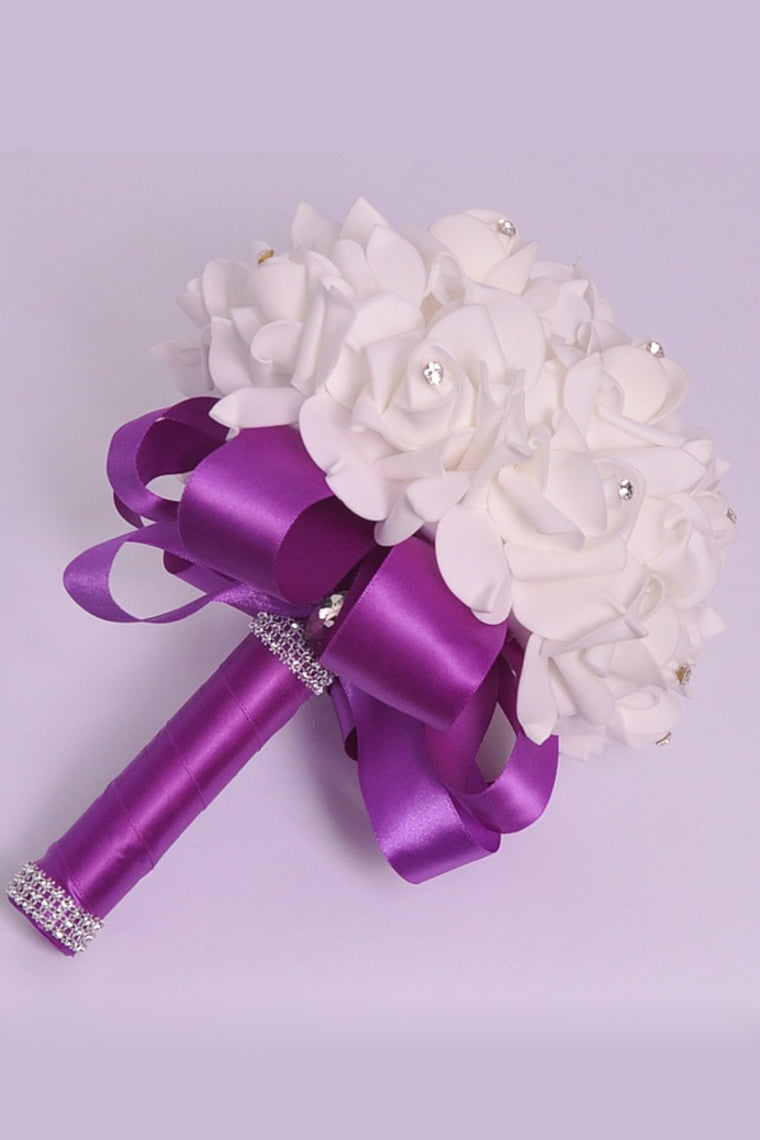 Attractive Round Foam/Ribbon Bridal Bouquets