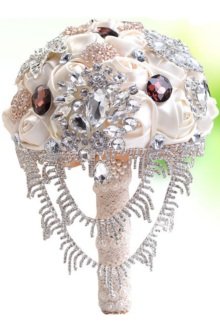 Fascinating Satin/Rhinestone Bridal Bouquets