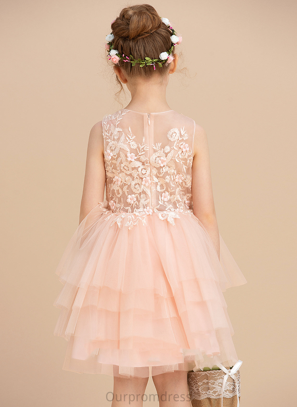 Neck Sleeveless Flower Girl Dresses Knee-length Mary Lace/Beading Scoop - Dress Ball-Gown/Princess Tulle/Lace With Flower Girl