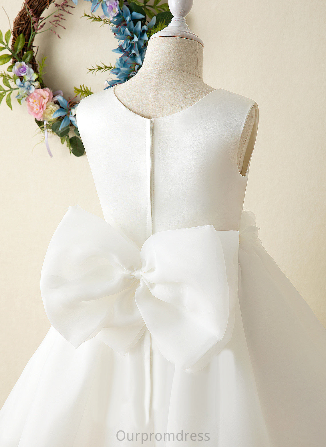 Dress Girl Flower Flower Girl Dresses - Neck Sleeveless A-Line Scoop Saige Organza Knee-length