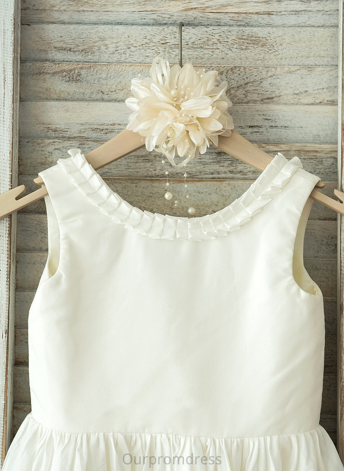 Flower - Knee-length Flower Girl Dresses Shaniya Dress Scoop Neck Cotton A-Line/Princess Girl Sleeveless