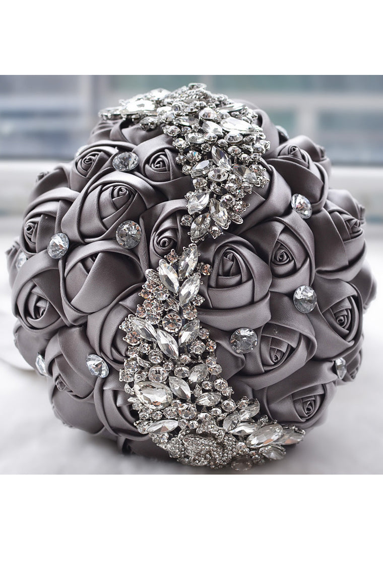 Nice Round Satin Bridal Bouquets