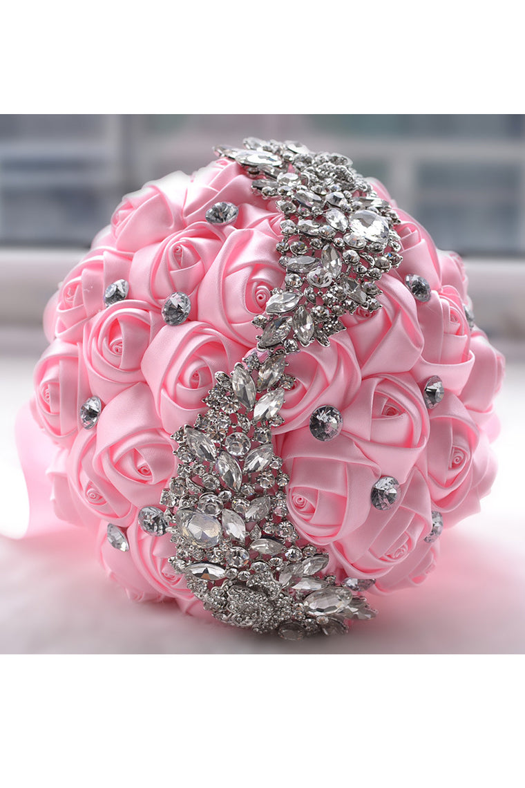 Nice Round Satin Bridal Bouquets