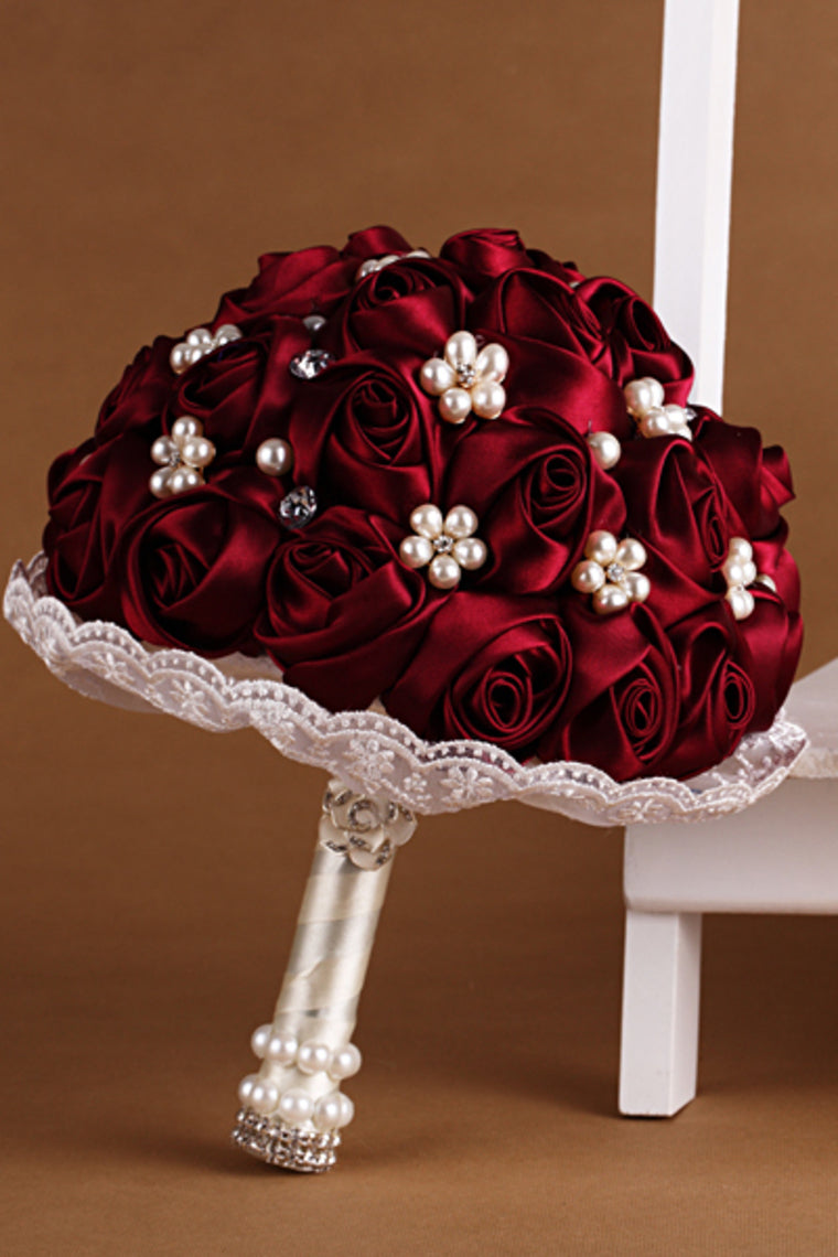 Rhinestone Round Roses Bouquets Wedding Flowers (26*22cm)