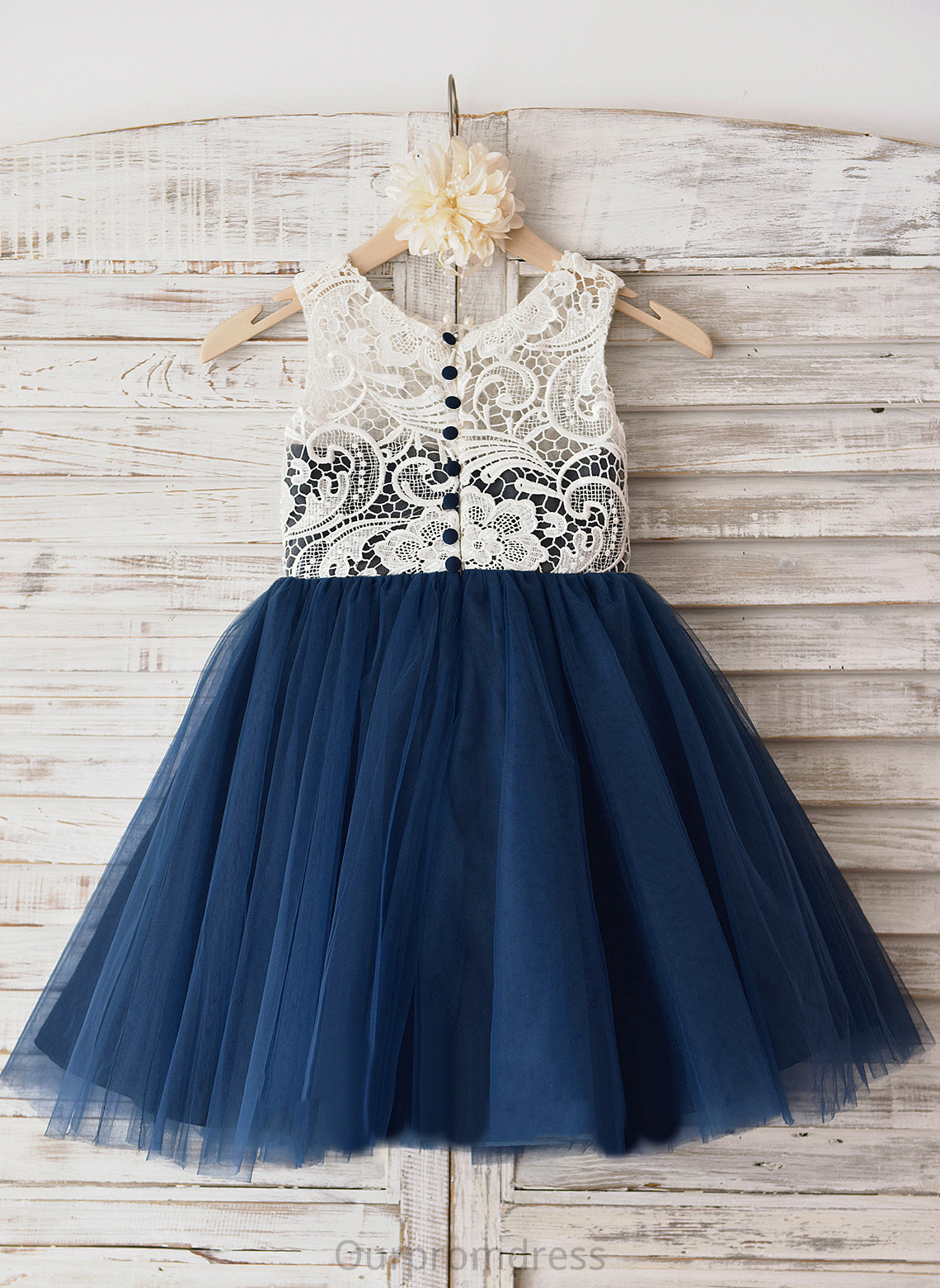 Sleeveless Tulle Flower Scoop Flower Girl Dresses Maliyah - Neck With Girl Knee-length A-Line Lace Dress