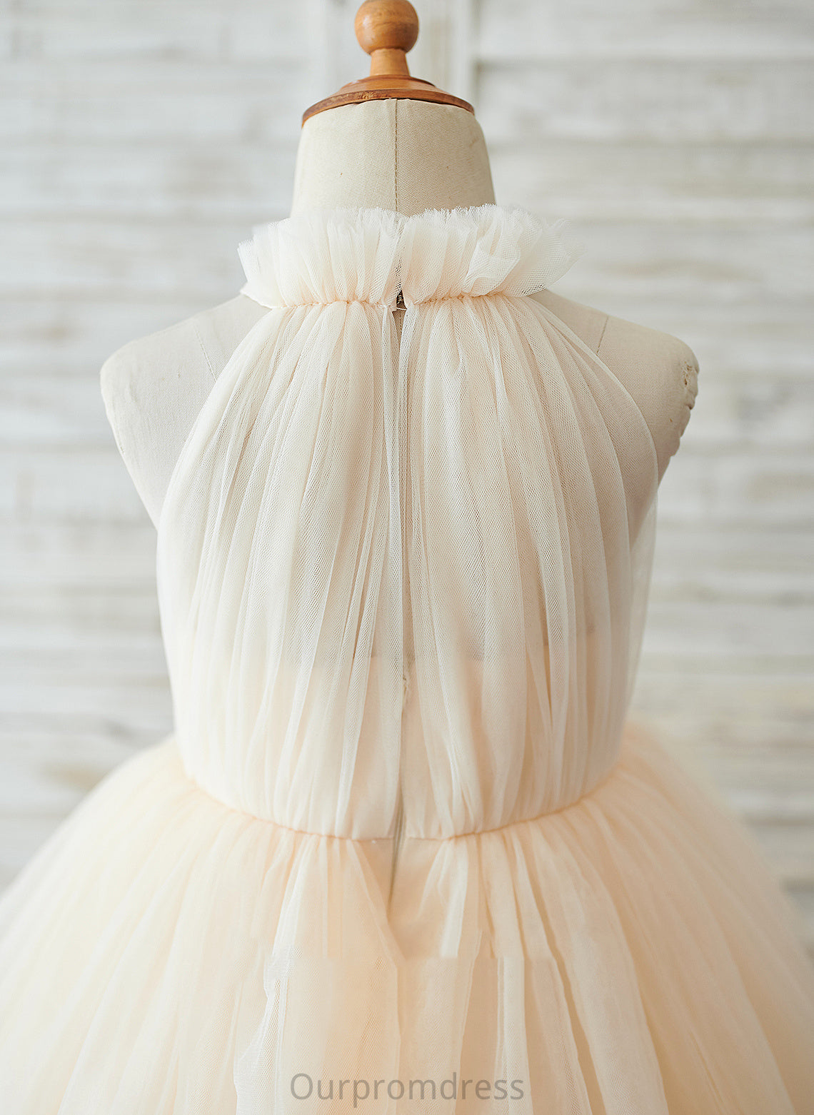 - Tulle Flower Girl Dresses Mckenzie Ball-Gown/Princess High Flower Neck Floor-length Girl Dress Sleeveless