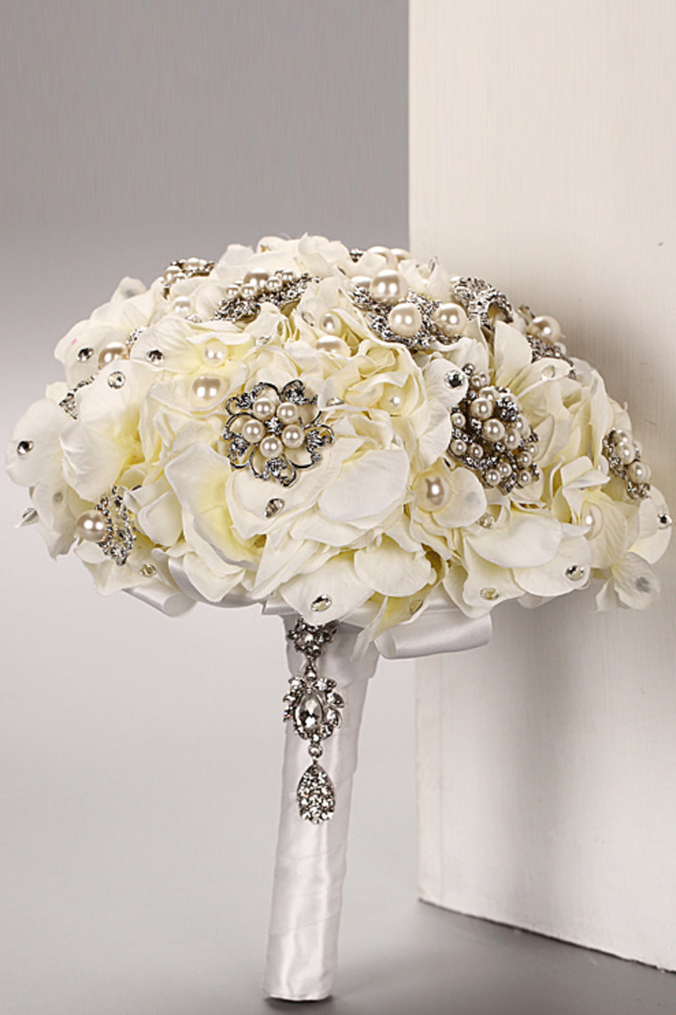 Luxurious Rhinestone Crystal Roses Wedding Flowers Bridal Bouquet (26*22cm)