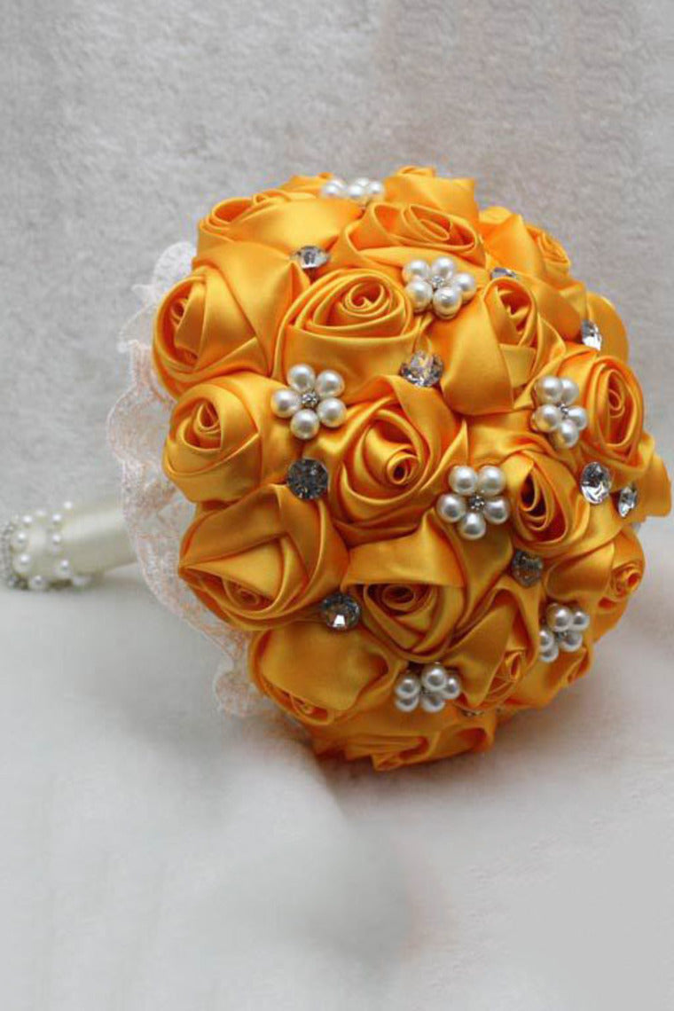 Rhinestone Round Roses Bouquets Wedding Flowers (26*22cm)