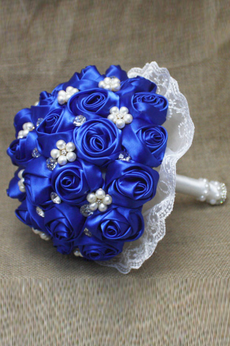 Rhinestone Round Roses Bouquets Wedding Flowers (26*22cm)