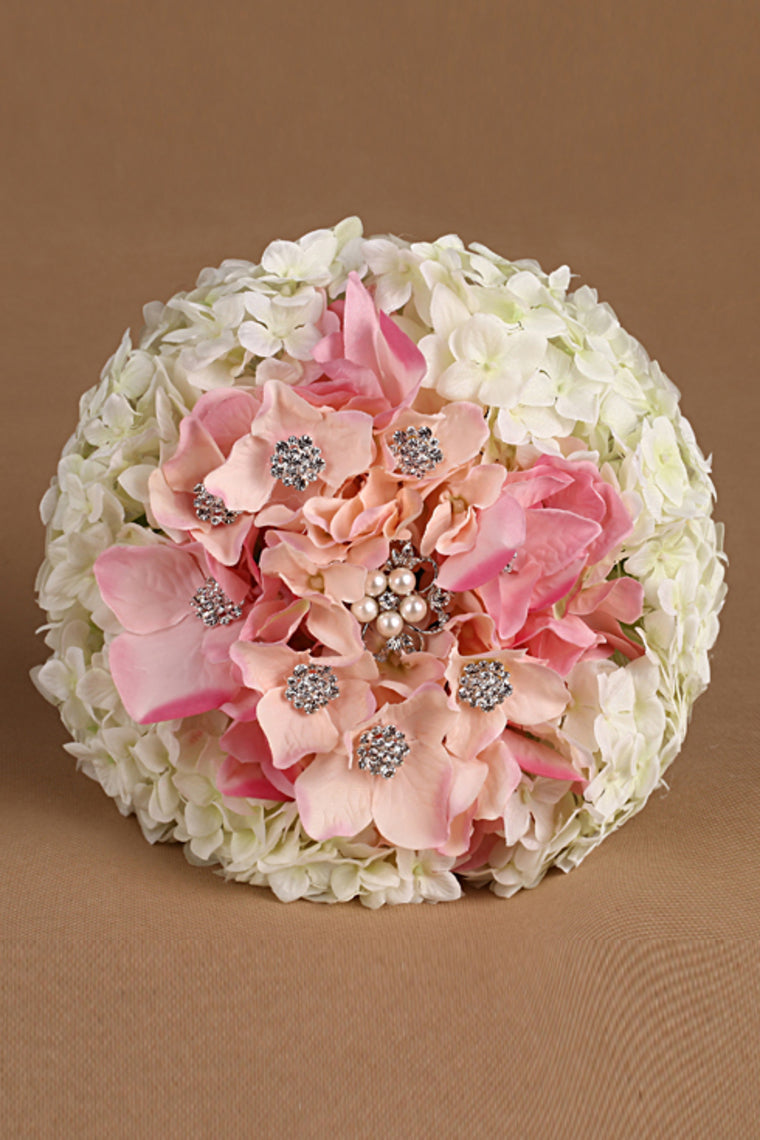 Wedding Bride Holding Flower Fabric Flower Bouquet (25*19cm)