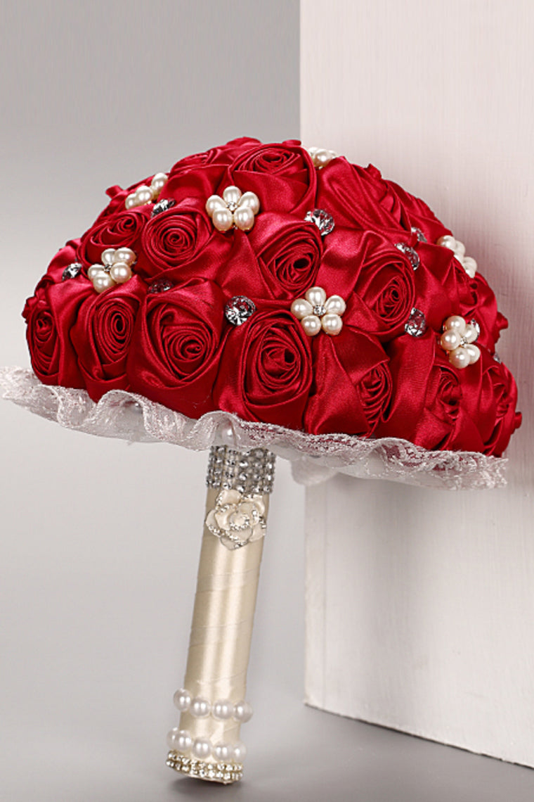 Rhinestone Round Roses Bouquets Wedding Flowers (26*22cm)