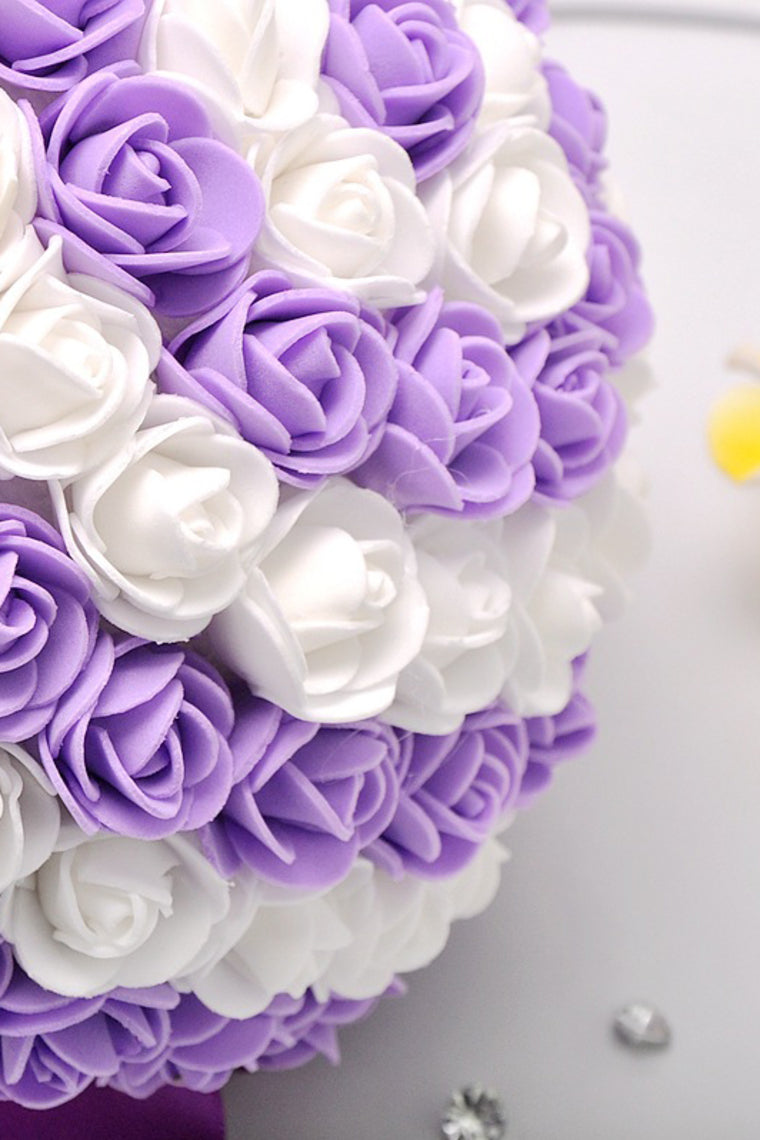 Beautiful  Round Foam/Ribbon Bridal Bouquets