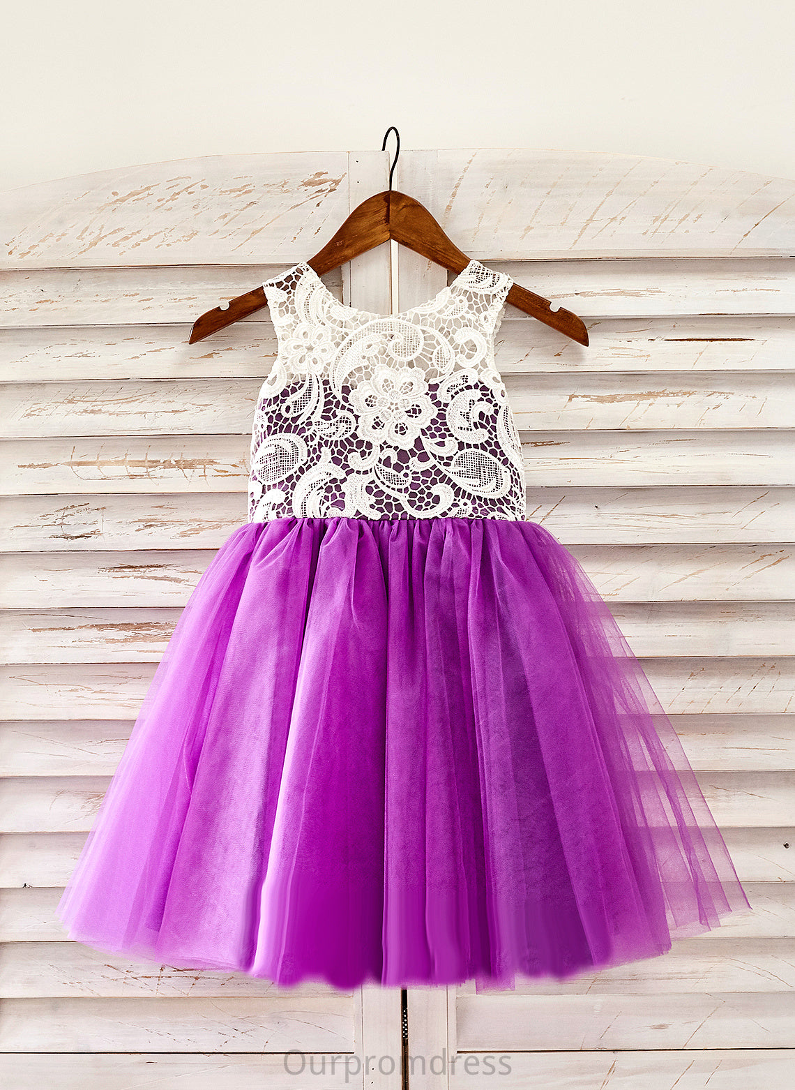 Sleeveless Tulle Flower Scoop Flower Girl Dresses Maliyah - Neck With Girl Knee-length A-Line Lace Dress