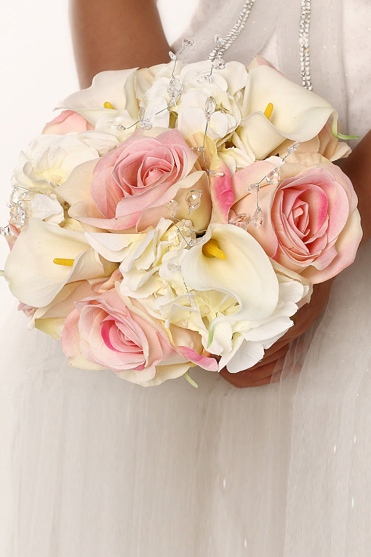 Flannel Pink Rose Bouquet Wedding Bouquet (28*25cm)