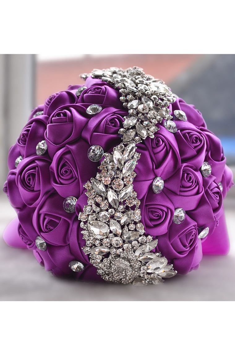 Nice Round Satin Bridal Bouquets