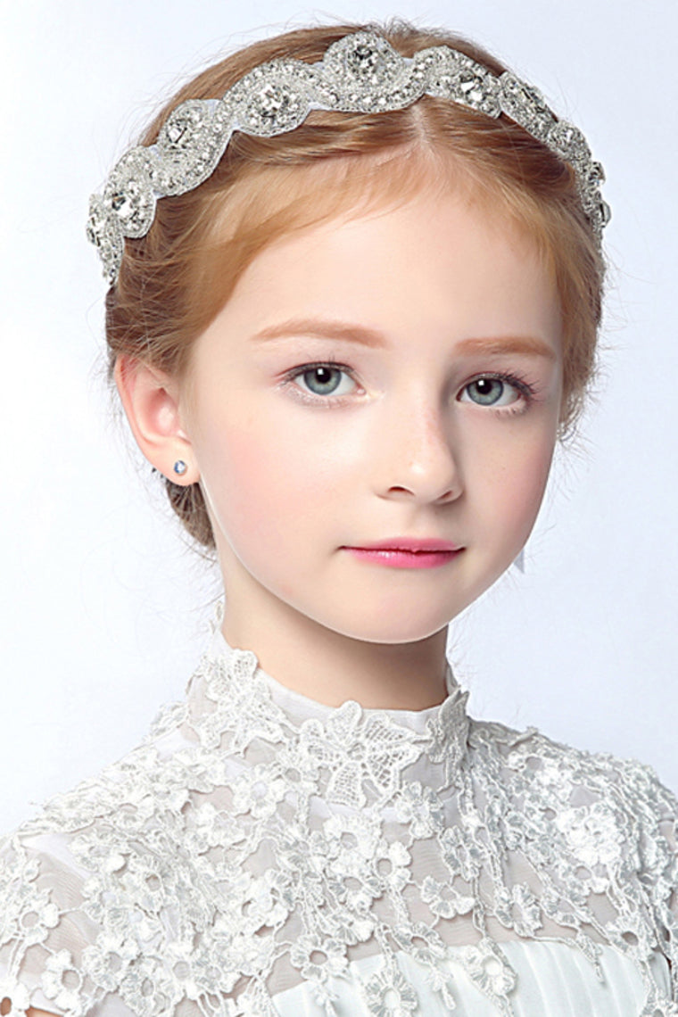 Pretty Headpiece With Crystal Flower Girl Headbands