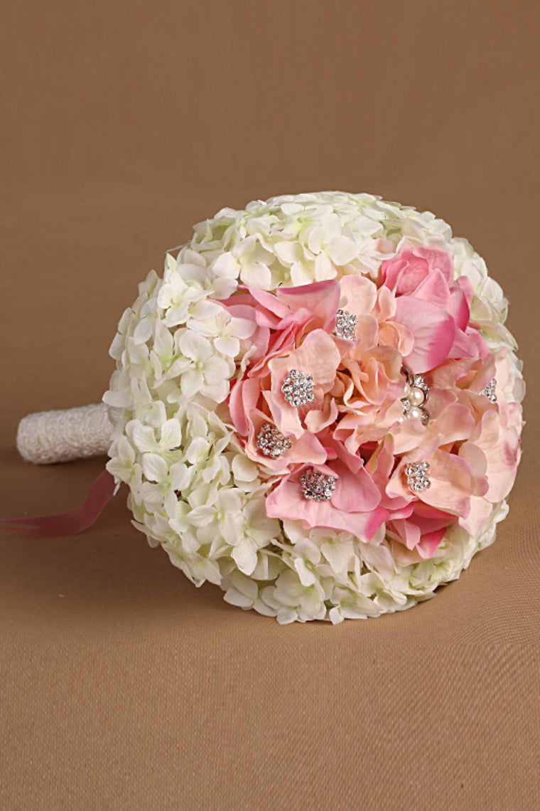 Wedding Bride Holding Flower Fabric Flower Bouquet (25*19cm)