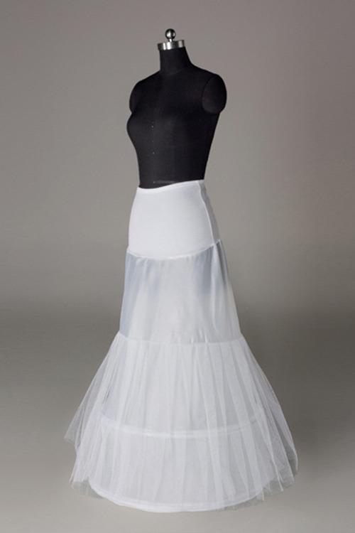 Women Nylon/Tulle Netting Floor Length 2 Tiers Petticoats