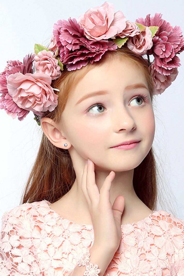 Stunning Flower Girl'S Fabric Headpiece - Wedding/Special Occasion / Outdoor Wreaths / Flowers