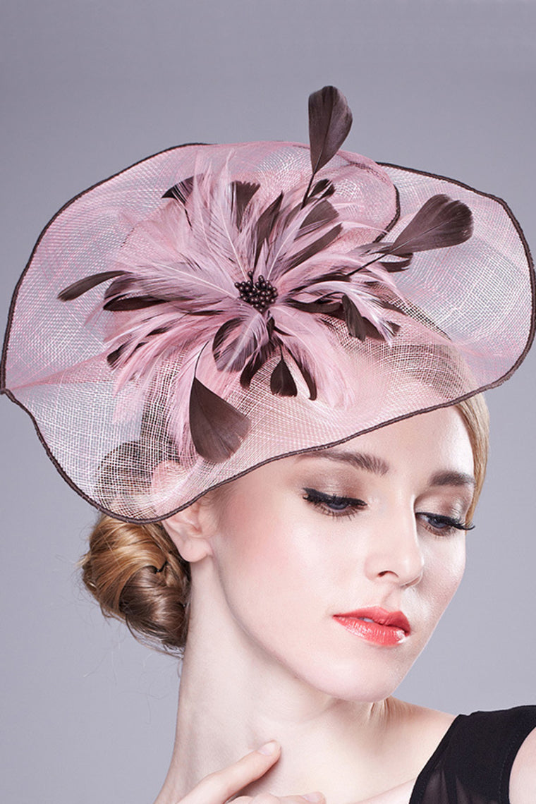 Ladies' Eye-Catching Cambric With Feather Fascinators