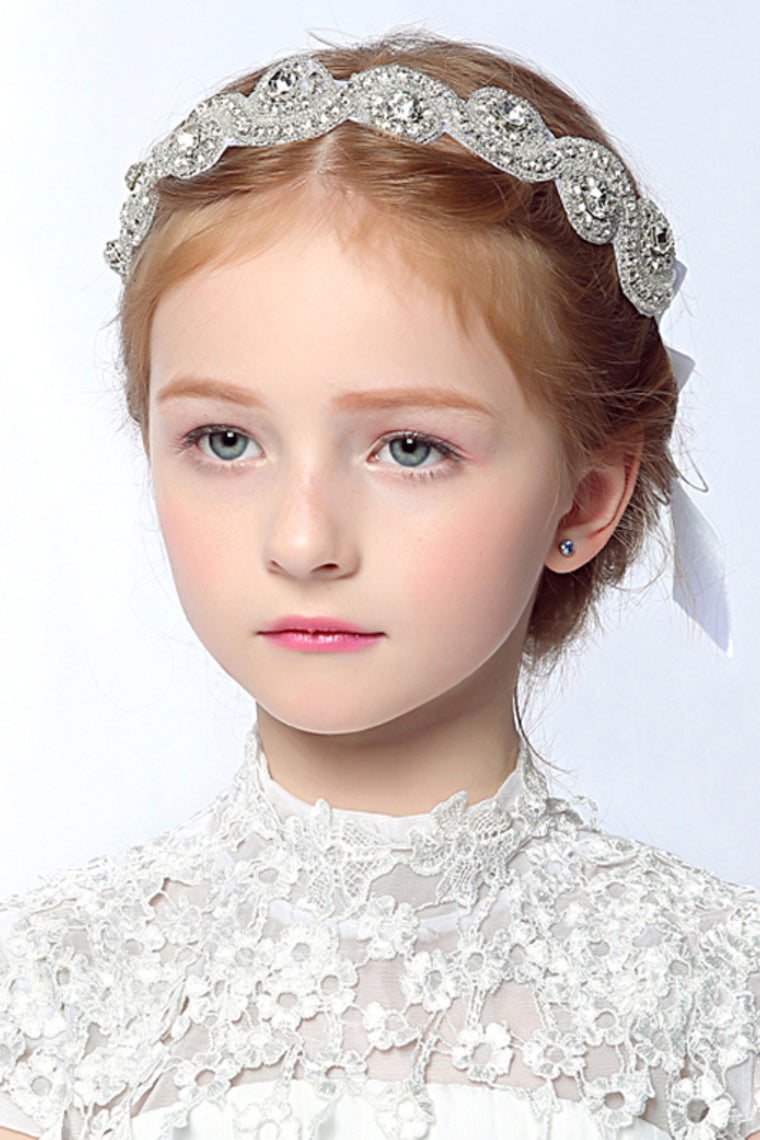 Pretty Headpiece With Crystal Flower Girl Headbands