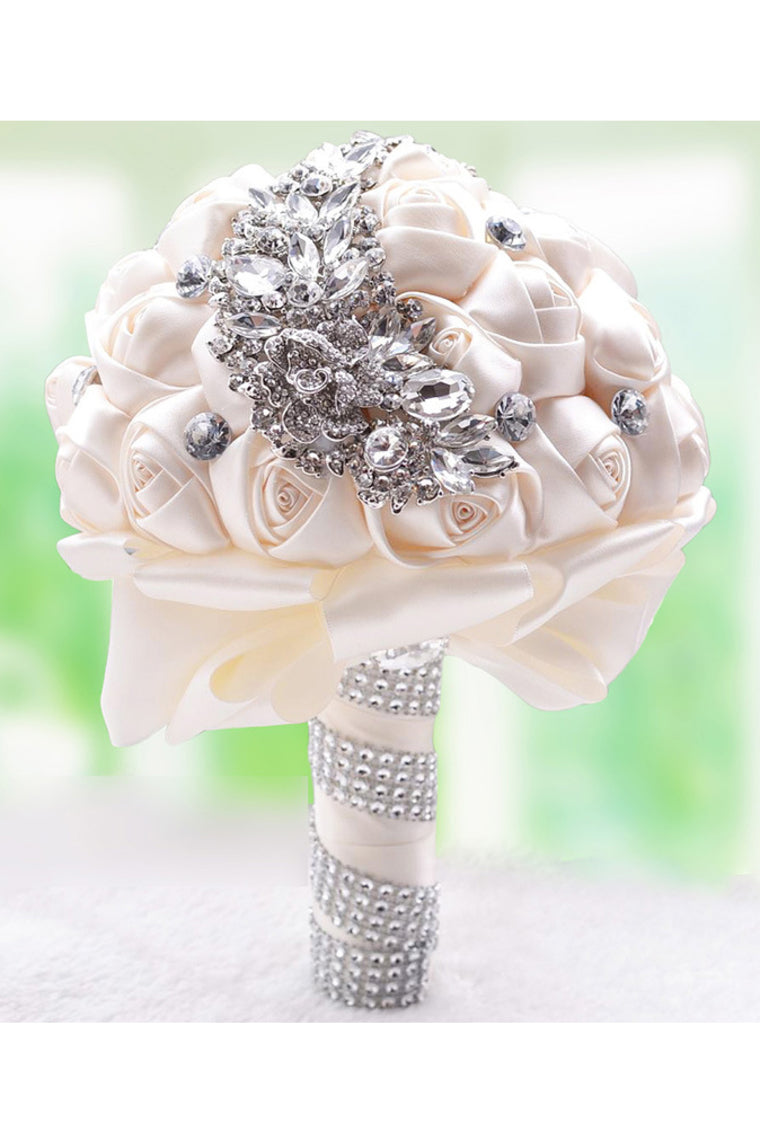 Nice Round Satin Bridal Bouquets